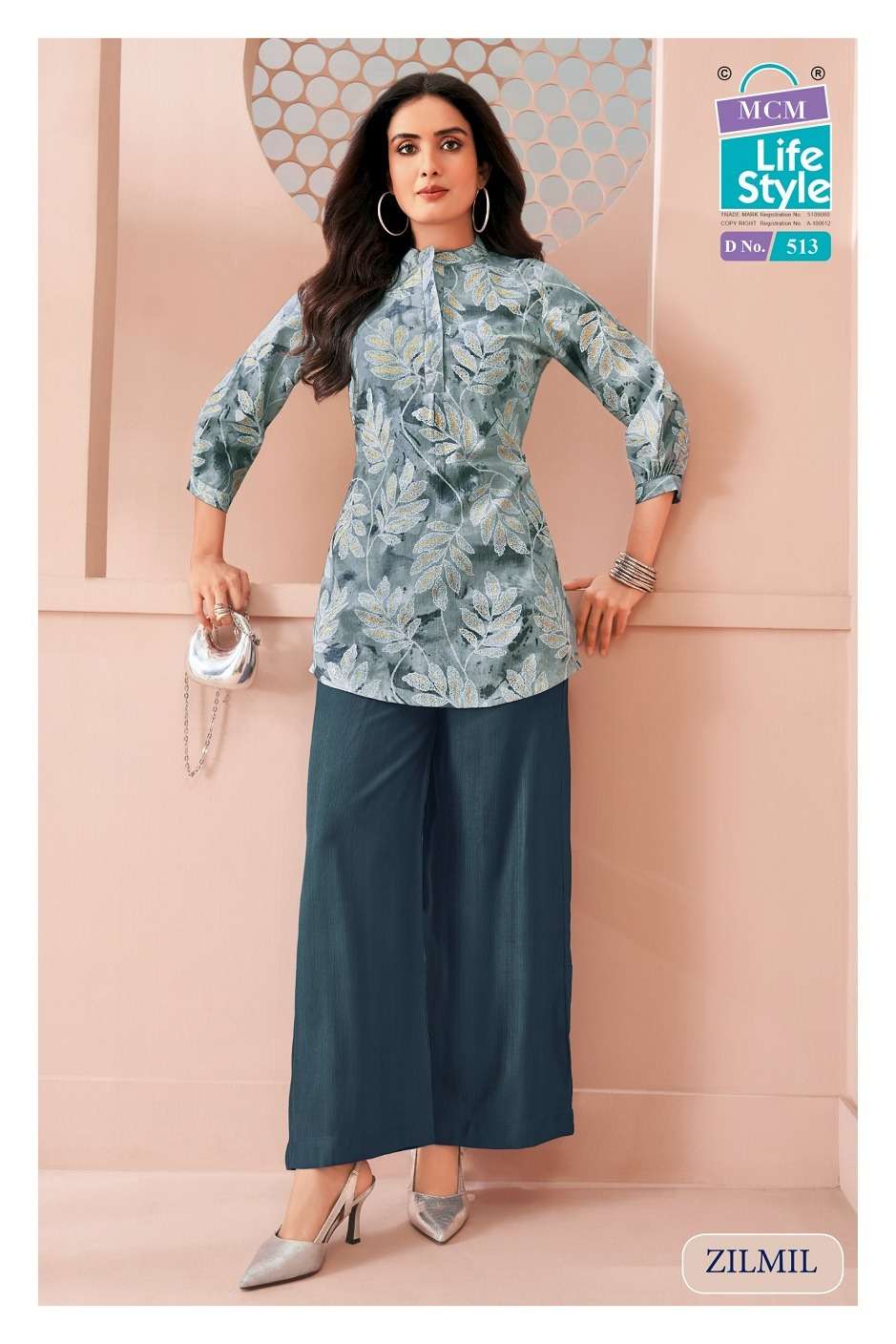 MCM Lifestyle Zilmil Vol 5 Vertican Printed Co-Ord Set - Amrah Wholesale