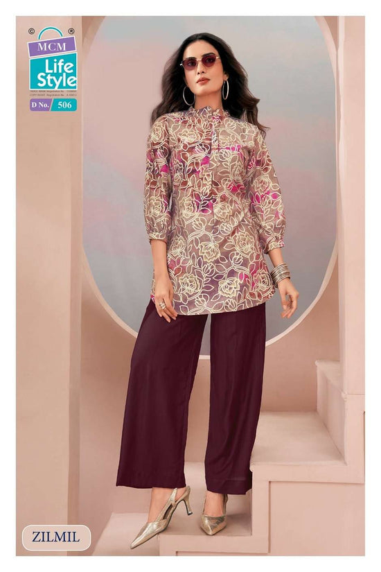 MCM Lifestyle Zilmil Vol 5 Vertican Printed Co-Ord Set - Amrah Wholesale