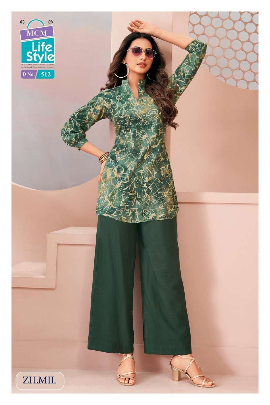 MCM Lifestyle Zilmil Vol 5 Vertican Printed Co-Ord Set - Amrah Wholesale