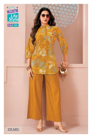 MCM Lifestyle Zilmil Vol 5 Vertican Printed Co-Ord Set - Amrah Wholesale