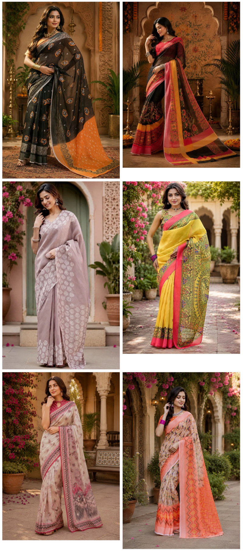 Meera 348 Linen Digital Printed Saree - Amrah Wholesale