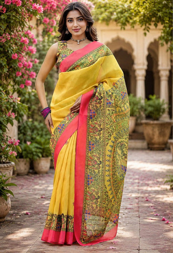 Meera 348 Linen Digital Printed Saree