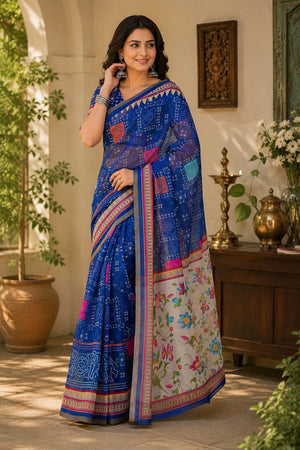 Meera 350 Linen Digital Printed Party Wear Saree Collection - Amrah Wholesale
