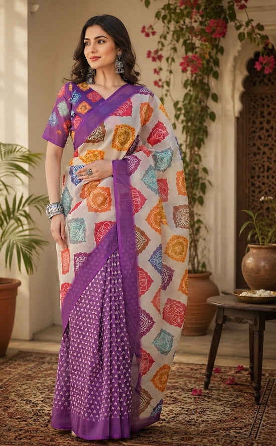 Meera 350 Linen Digital Printed Party Wear Saree Collection - Amrah Wholesale