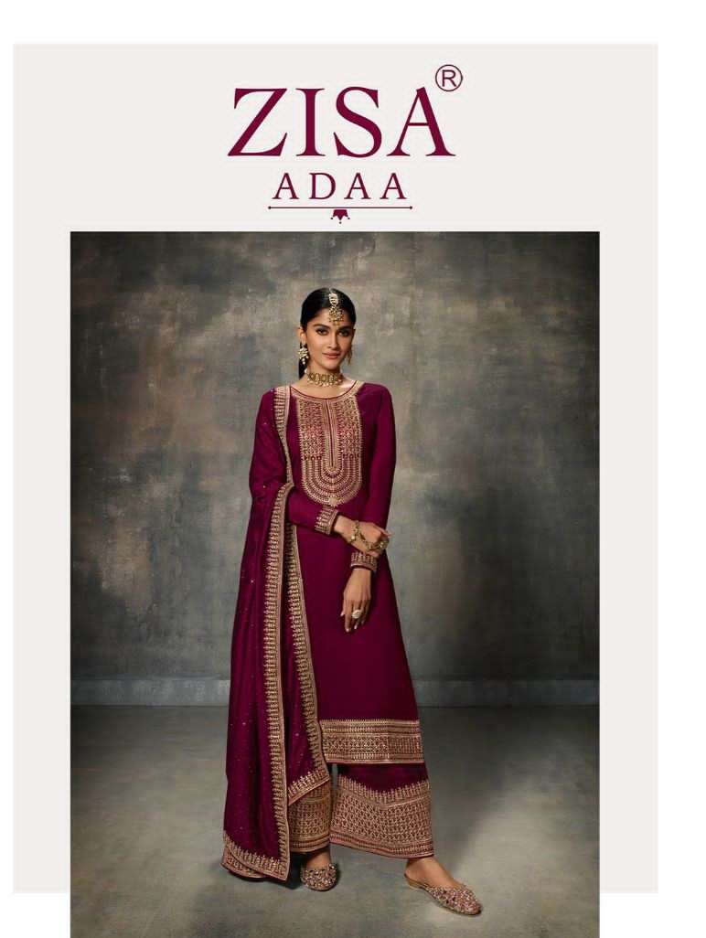 Meera Trends Adaa Premium Silk Embroidered Palazzo Suit Set