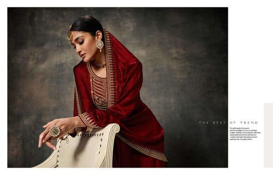 Meera Trends Adaa Premium Silk Embroidered Palazzo Suit Set