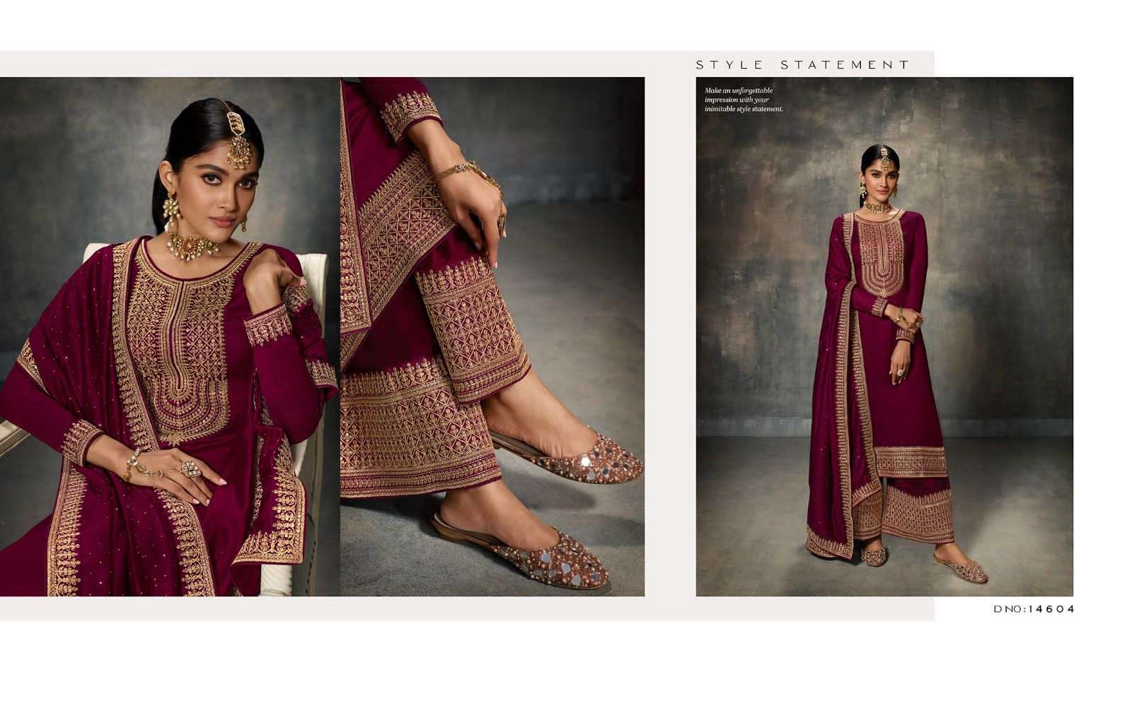 Meera Trends Adaa Premium Silk Embroidered Palazzo Suit Set