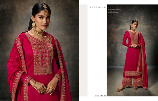Meera Trends Adaa Premium Silk Embroidered Palazzo Suit Set