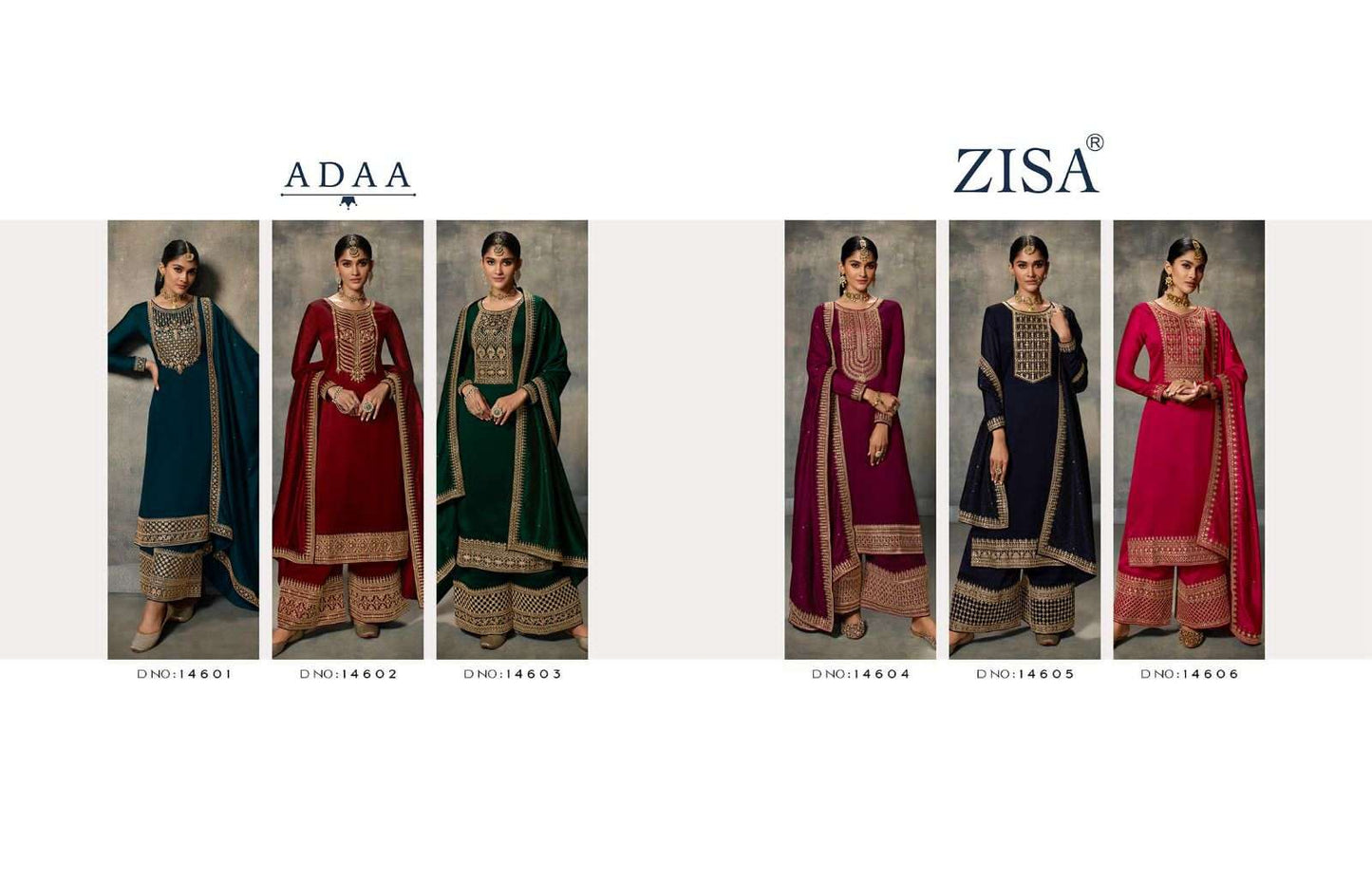 Meera Trends Adaa Premium Silk Embroidered Palazzo Suit Set