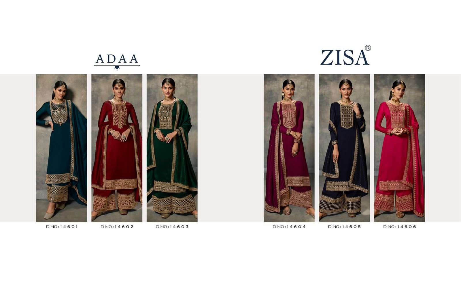 Meera Trends Adaa Premium Silk Embroidered Palazzo Suit Set