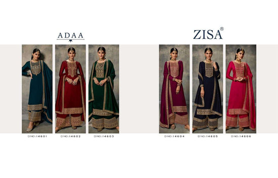 Meera Trends Adaa Premium Silk Embroidered Palazzo Suit Set