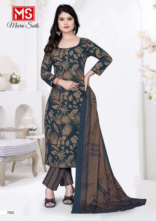 Meera Suits Trendy Cotton Vol 70 Pure Cotton Dress Material