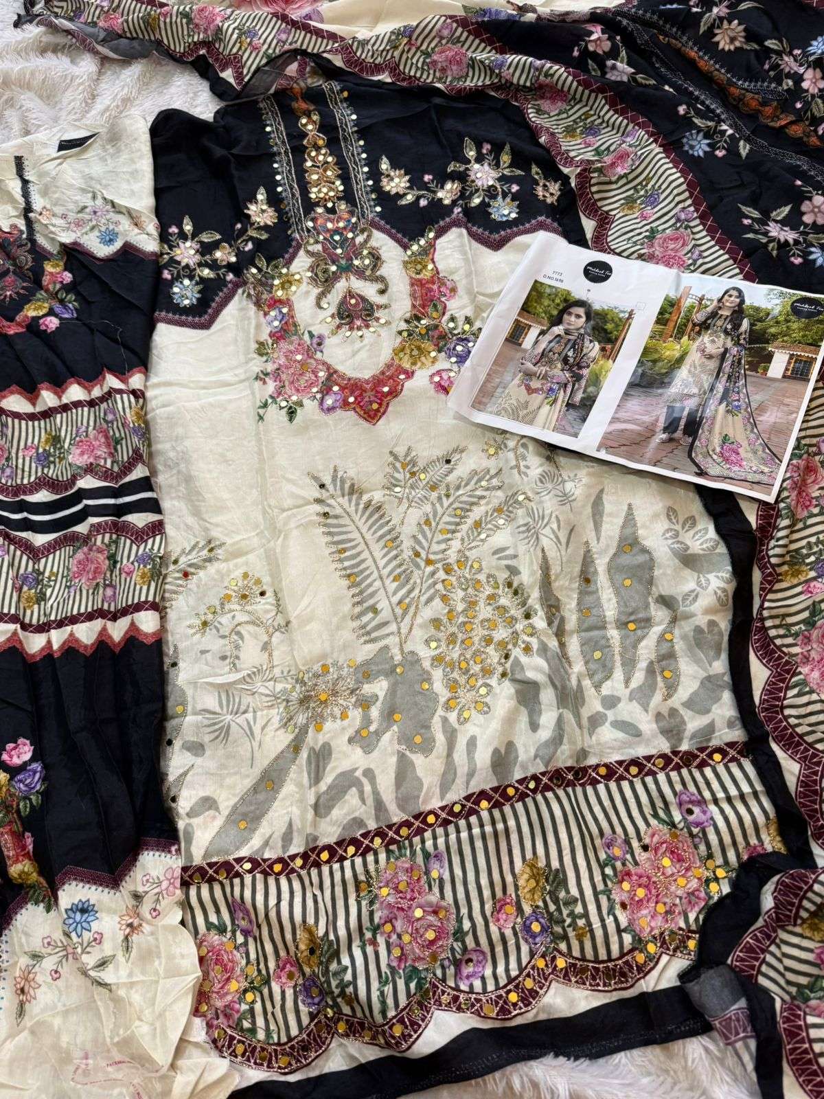 MEHBOOB TEX 1696 Muslin Viscose Embroidered Pakistani Suit