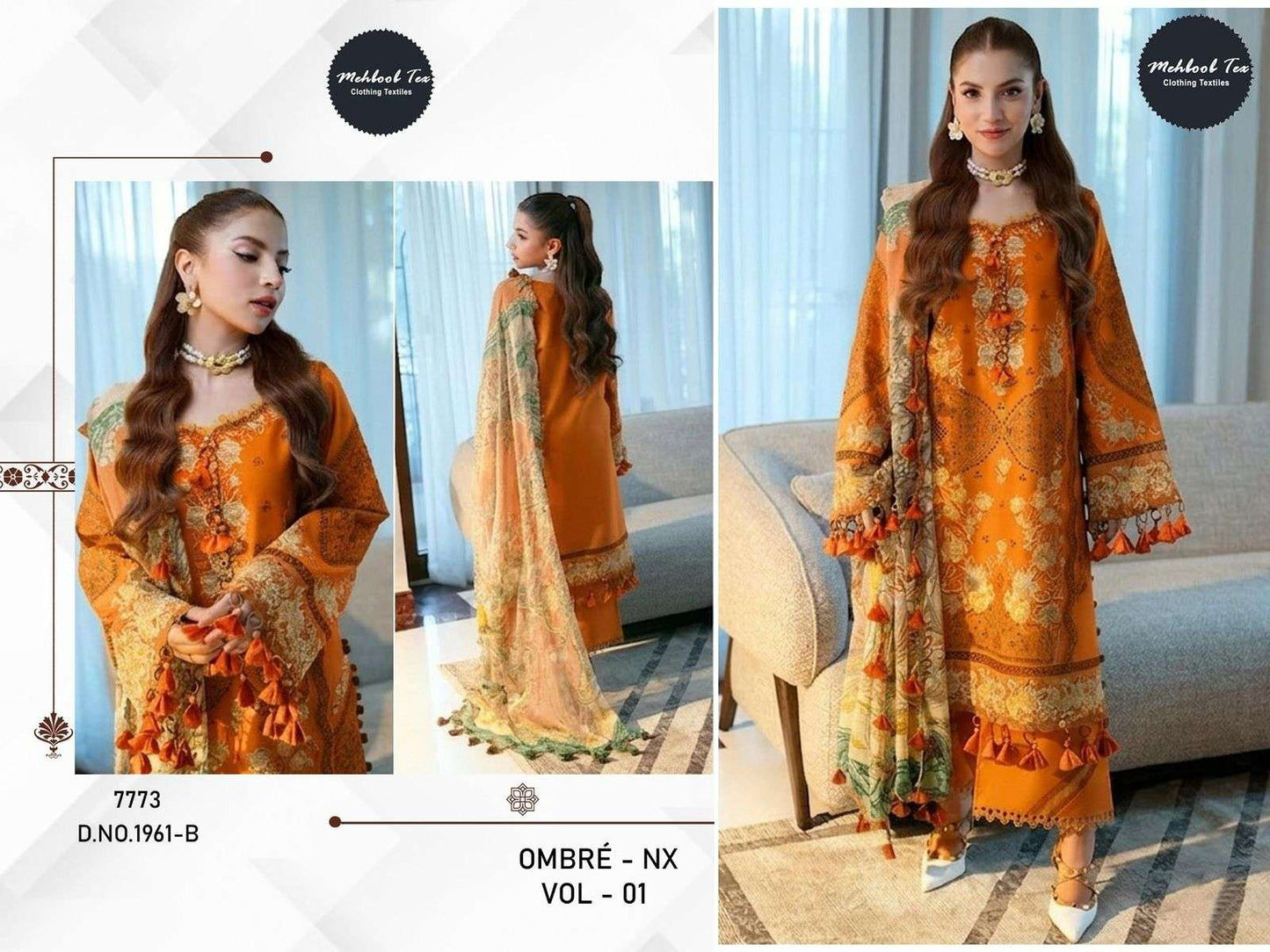 Mahbob Jaani Mehboob Tex 1960 B Series Cotton Pakistani Suit - Amrah Wholesale