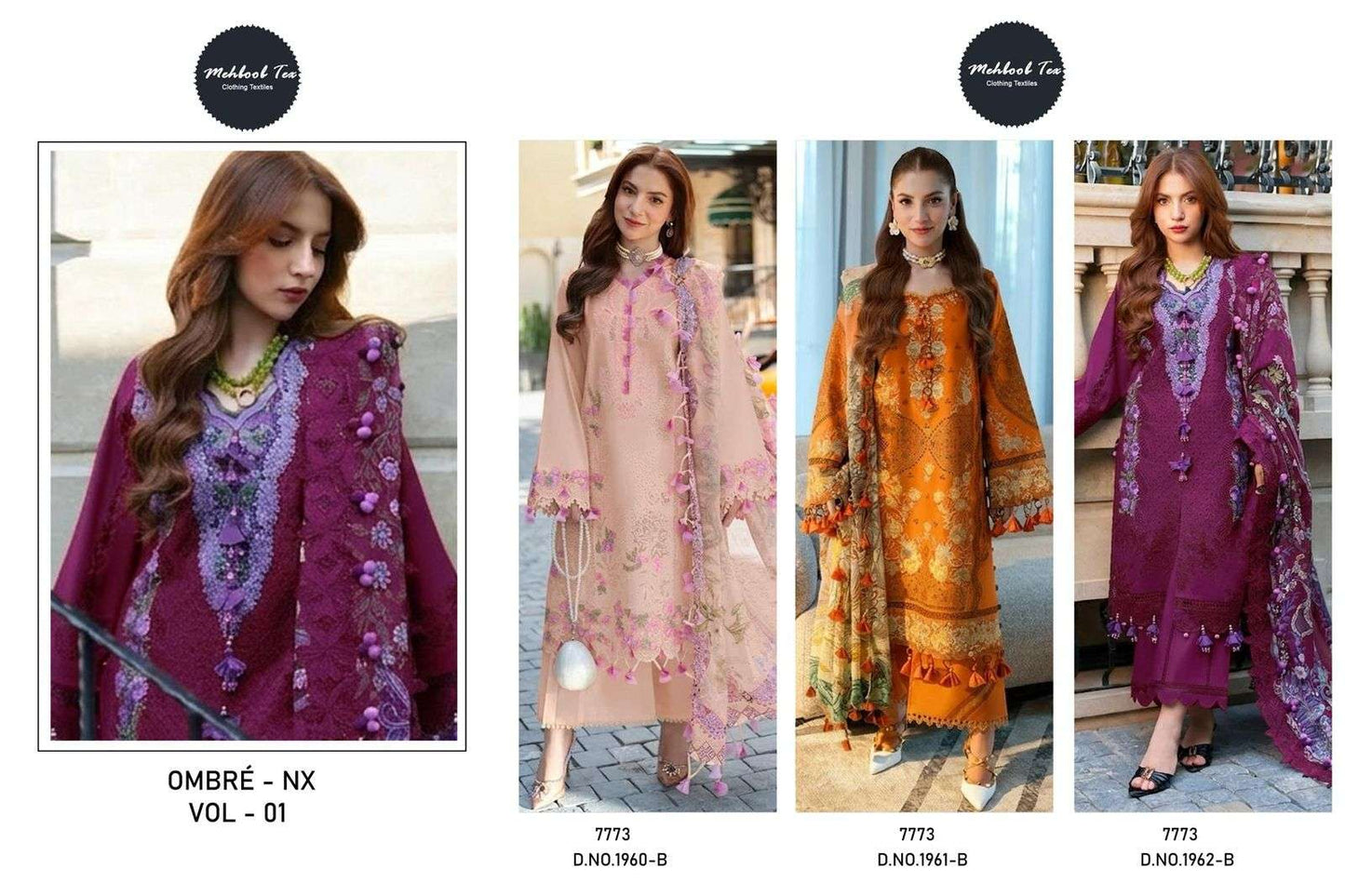 Mehboob Tex 1960 B Series Cotton Pakistani Suit