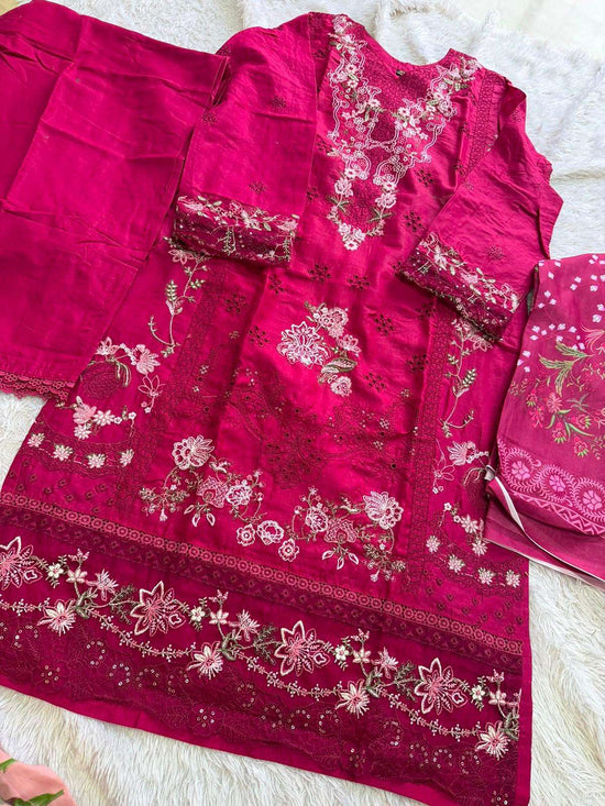 MEHBOOB TEX 2106 Cambric Cotton Embroidered Salwar Suit Set