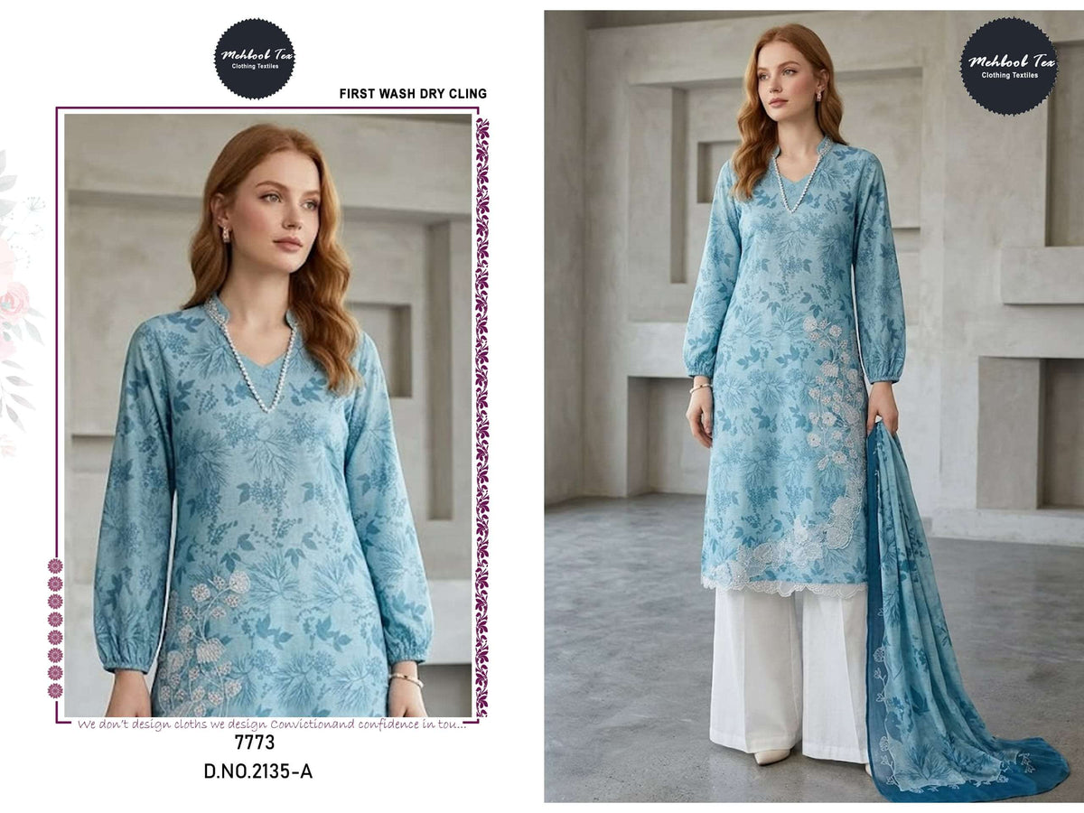 Mehboob Tex 2135 Cambric Cotton Printed Stitched Salwar Suit Set