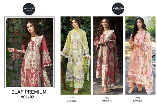MEHBOOB TEX ELAF VOL - 02 Cambric Cotton Pakistani Suit - Amrah Wholesale