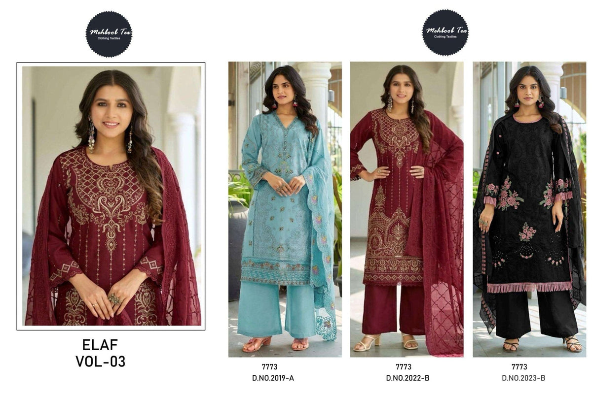 MEHBOOB TEX ELAF VOL - 03 Cotton Pakistani Suit - Amrah Wholesale