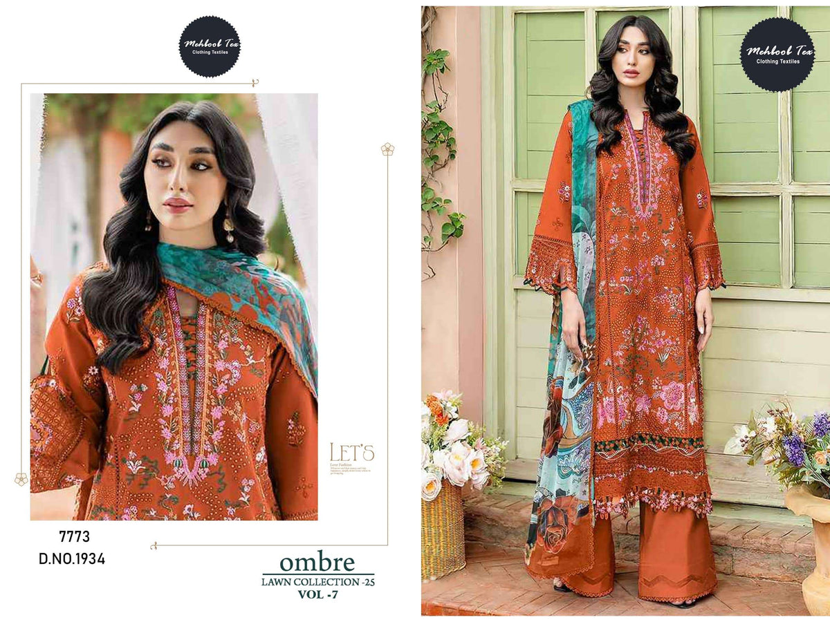 Mehboob Tex Ombre Lawn Vol-07