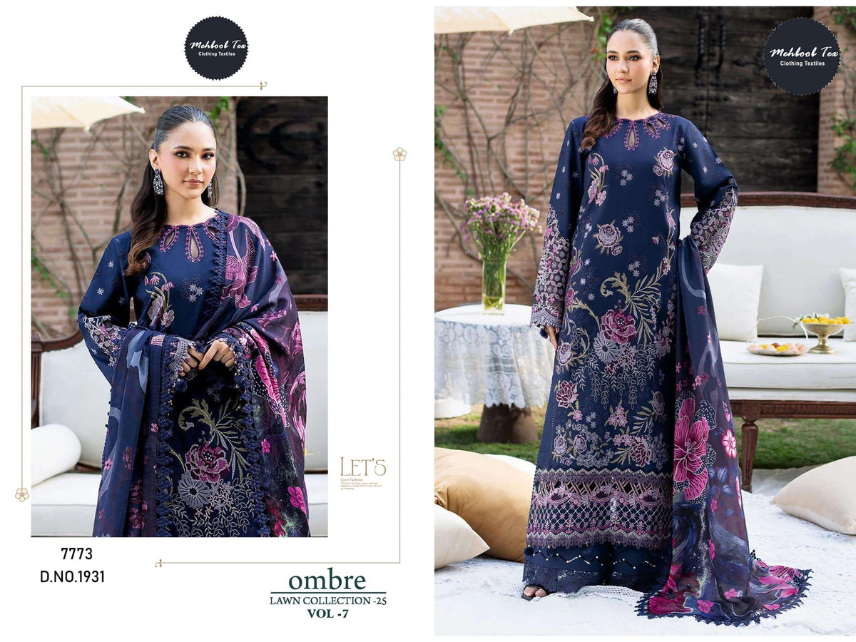 Mehboob Tex Ombre Lawn Vol-07
