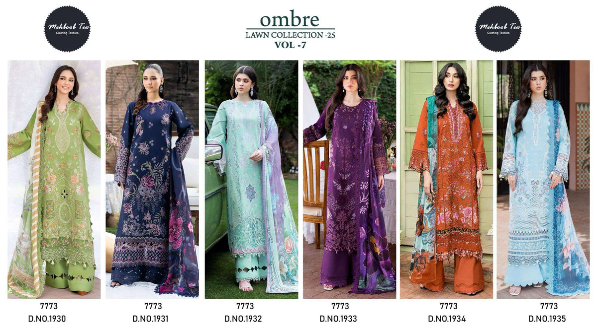 Mehboob Tex Ombre Lawn Vol-07