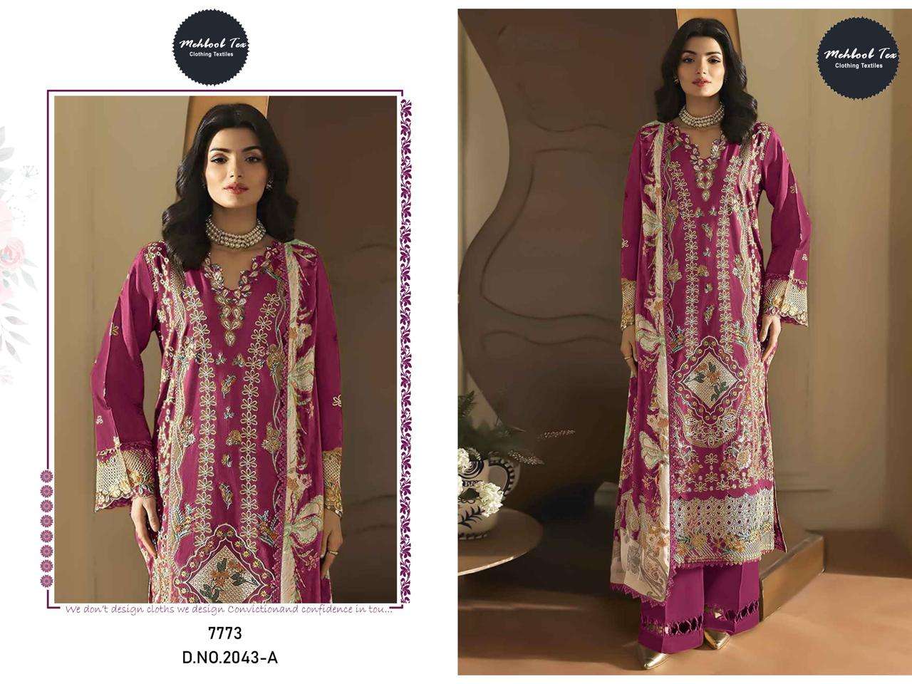 Mehboob Tex Ombre Vol - 13 Cotton Embroidered Pakistani Suit - Amrah Wholesale