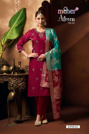 MEHER AFREEN VOL-2 Satin Punjabi Suit Set