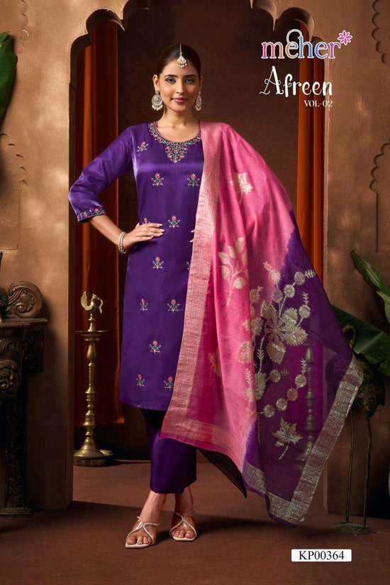 MEHER AFREEN VOL-2 Satin Punjabi Suit Set