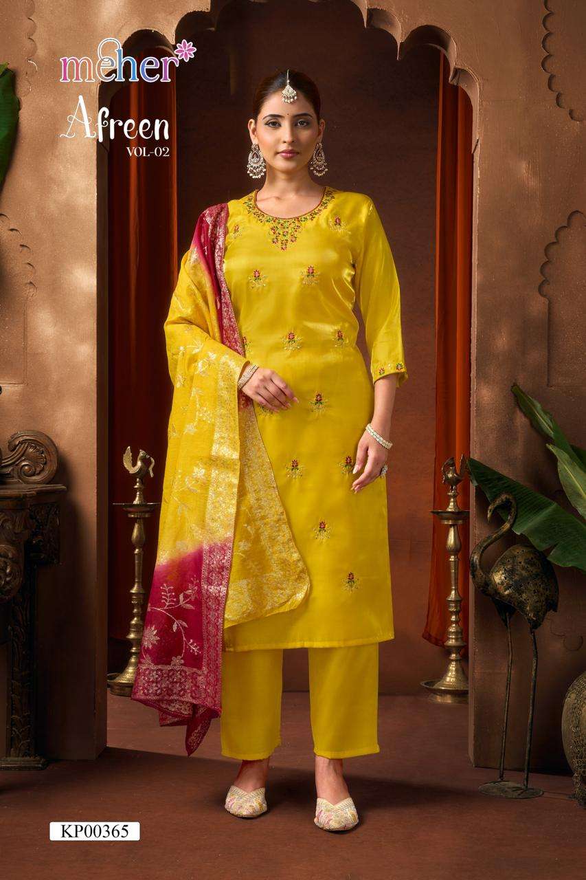 MEHER AFREEN VOL-2 Satin Punjabi Suit Set