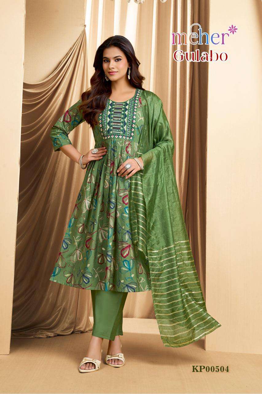 Meher Gulabo Readymade 3 Piece Suit Wholesale
