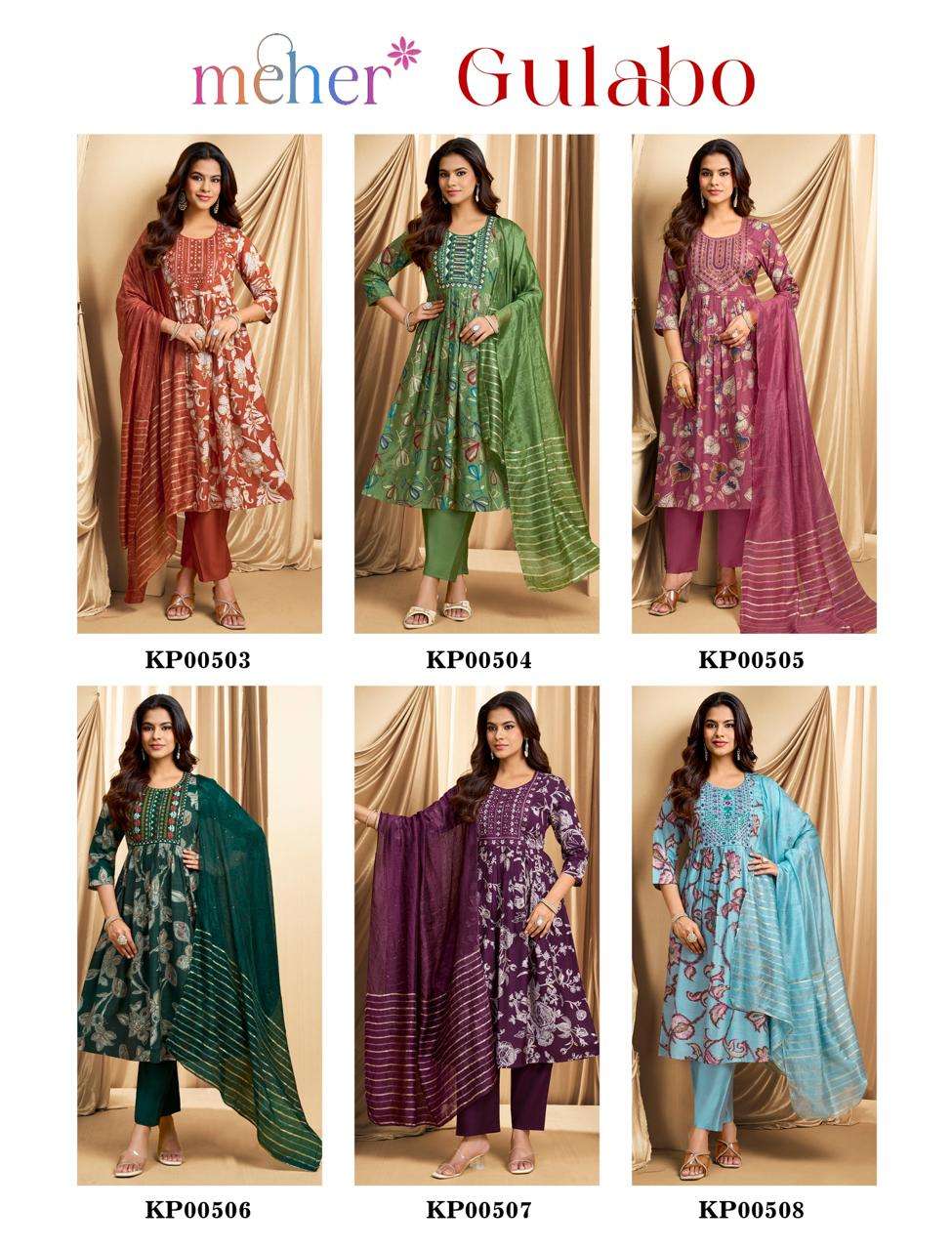 Meher Gulabo Readymade 3 Piece Suit Wholesale