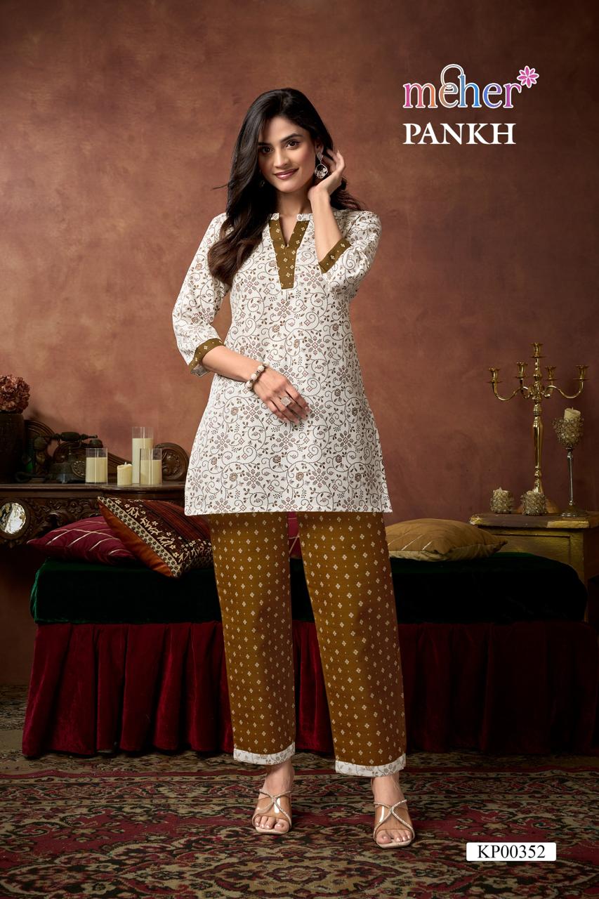 Meher Pankh Ruby Slub Co Ord Set - Amrah Wholesale