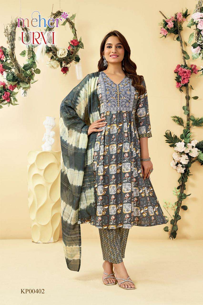 Meher Urvi Rayon Foil Print Salwar Suit Set