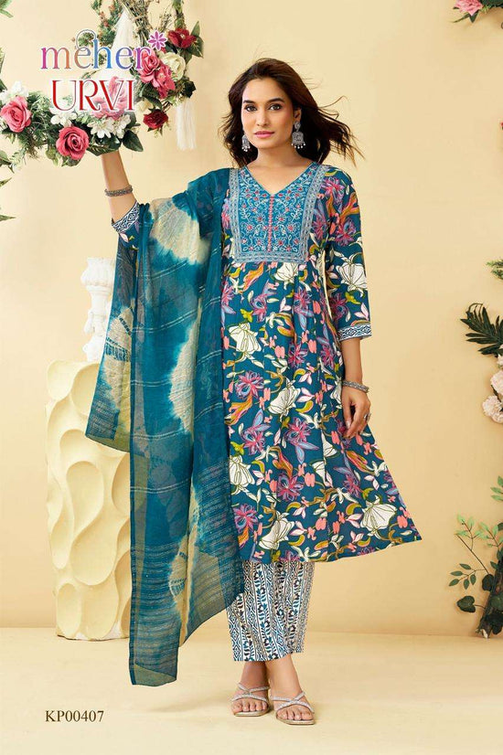 Meher Urvi Rayon Foil Print Salwar Suit Set
