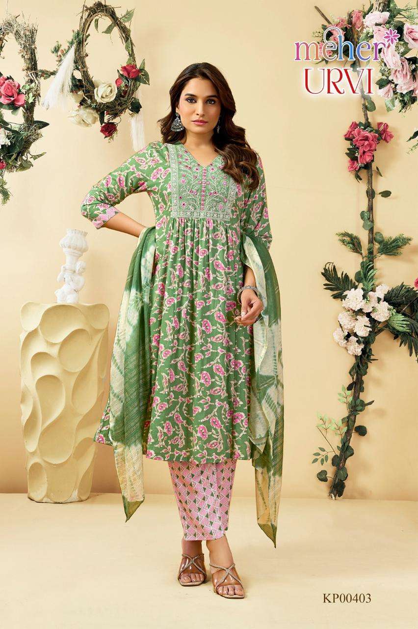 Meher Urvi Rayon Foil Print Salwar Suit Set
