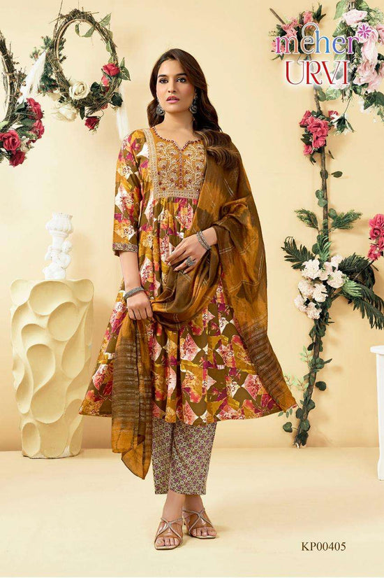 Meher Urvi Rayon Foil Print Salwar Suit Set