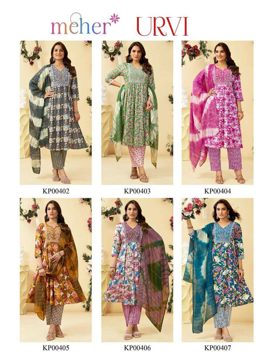 Meher Urvi Rayon Foil Print Salwar Suit Set