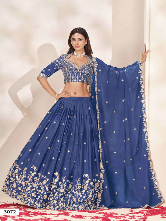 MEHVISH VOL-37 Chinon Embroidered Party Wear Lehenga