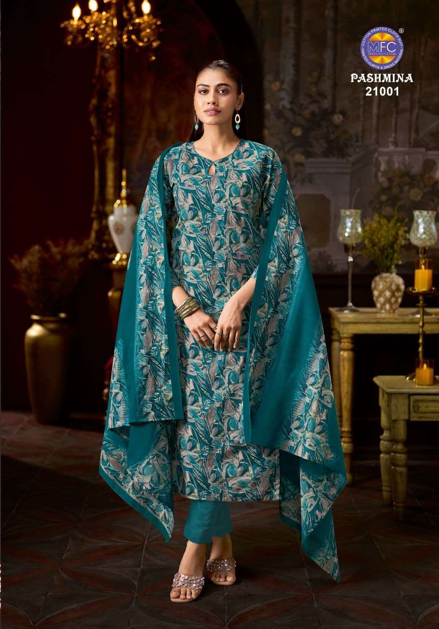 MFC Pashmina Vol-21 Cotton Printed Unstitched Salwar Suit Material