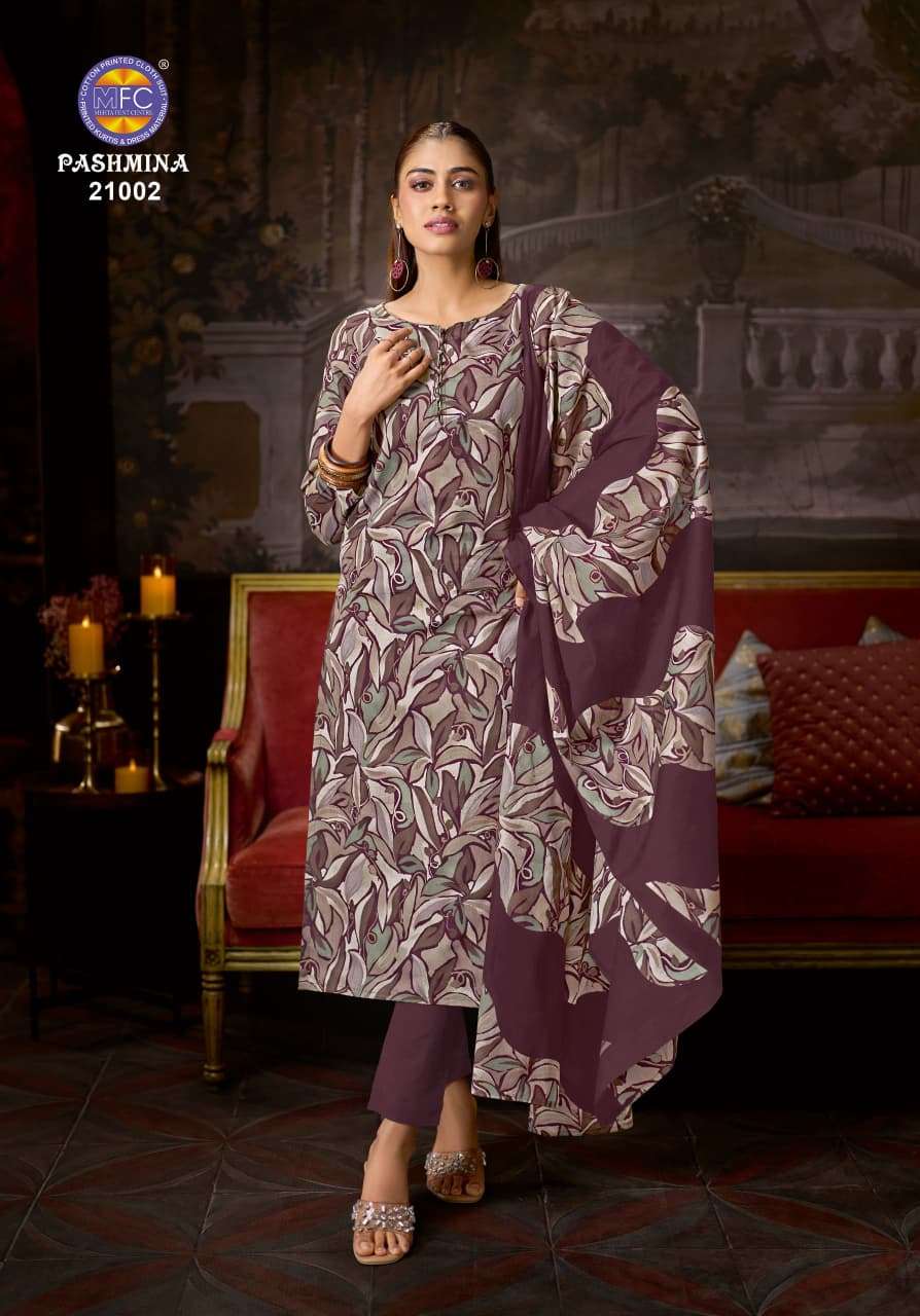 MFC Pashmina Vol-21 Cotton Printed Unstitched Salwar Suit Material