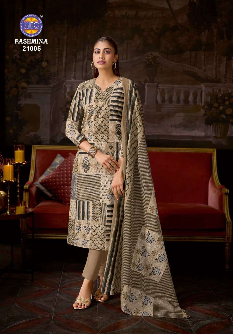 MFC Pashmina Vol-21 Cotton Printed Unstitched Salwar Suit Material