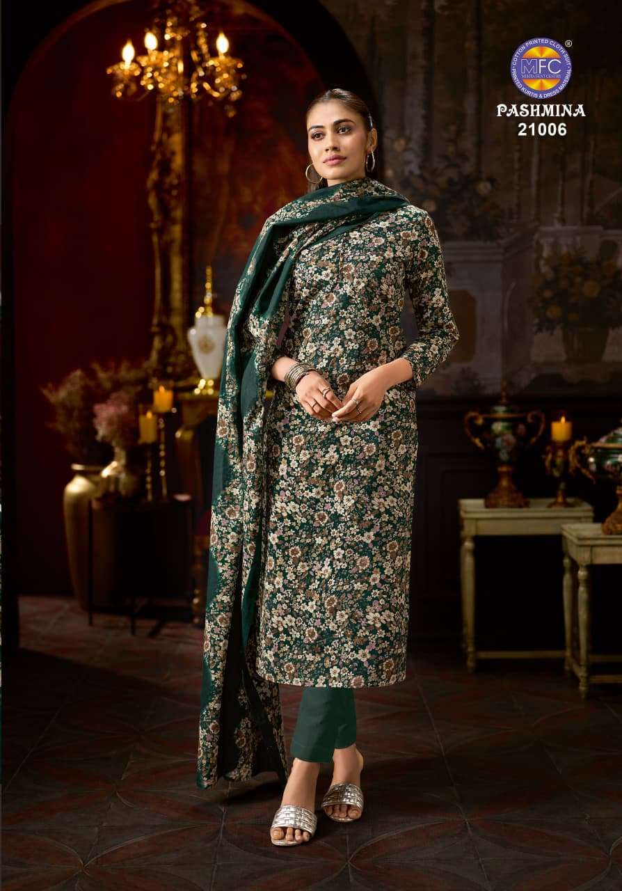 MFC Pashmina Vol-21 Cotton Printed Unstitched Salwar Suit Material