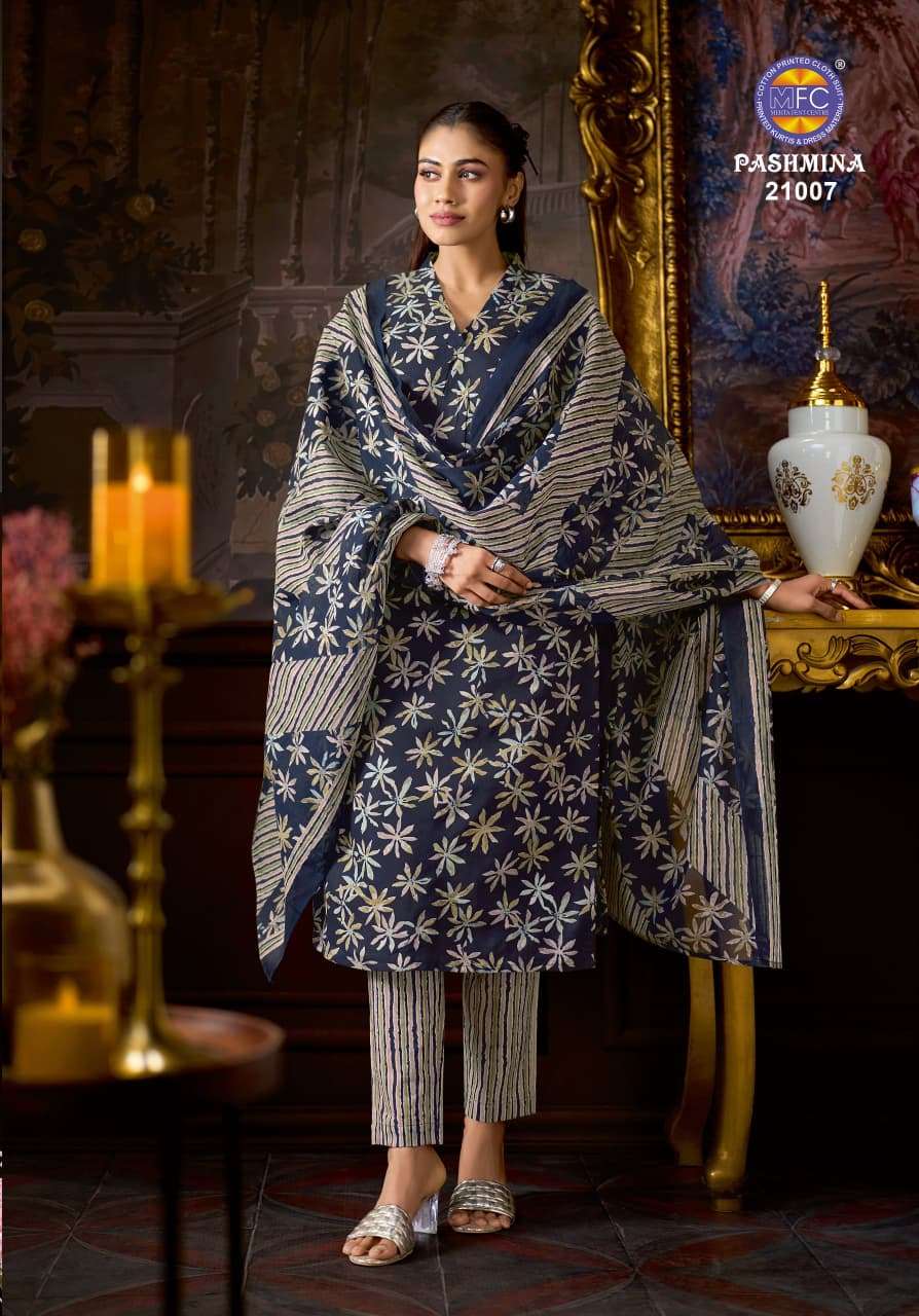 MFC Pashmina Vol-21 Cotton Printed Unstitched Salwar Suit Material