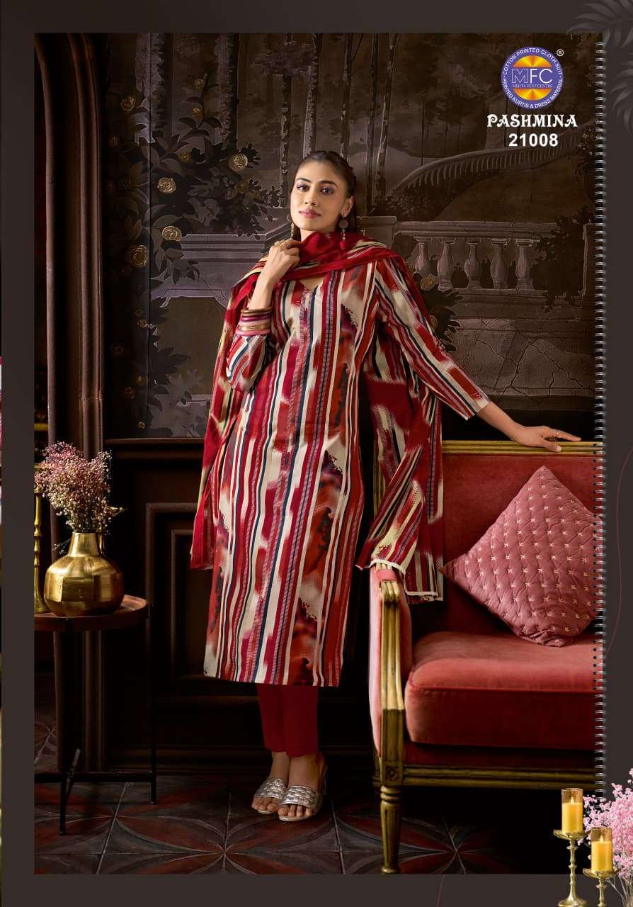 MFC Pashmina Vol-21 Cotton Printed Unstitched Salwar Suit Material