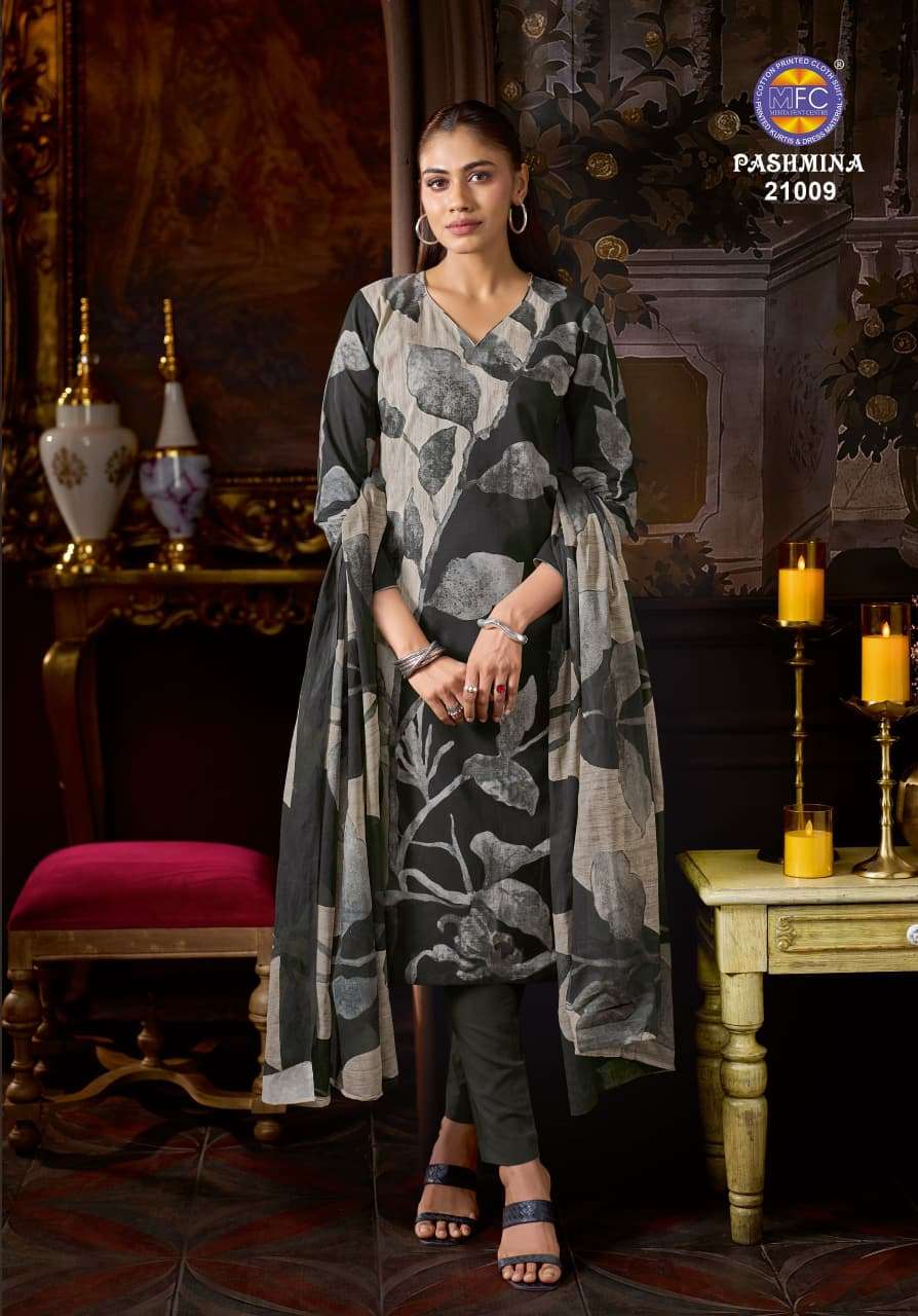 MFC Pashmina Vol-21 Cotton Printed Unstitched Salwar Suit Material
