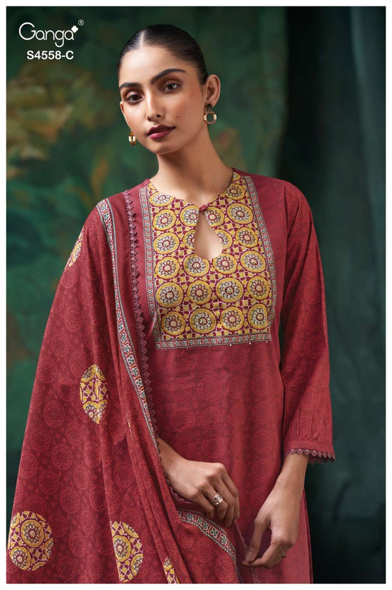 Ganga Fashion Mihira 4558 Cotton Dress Material - Amrah Wholesale