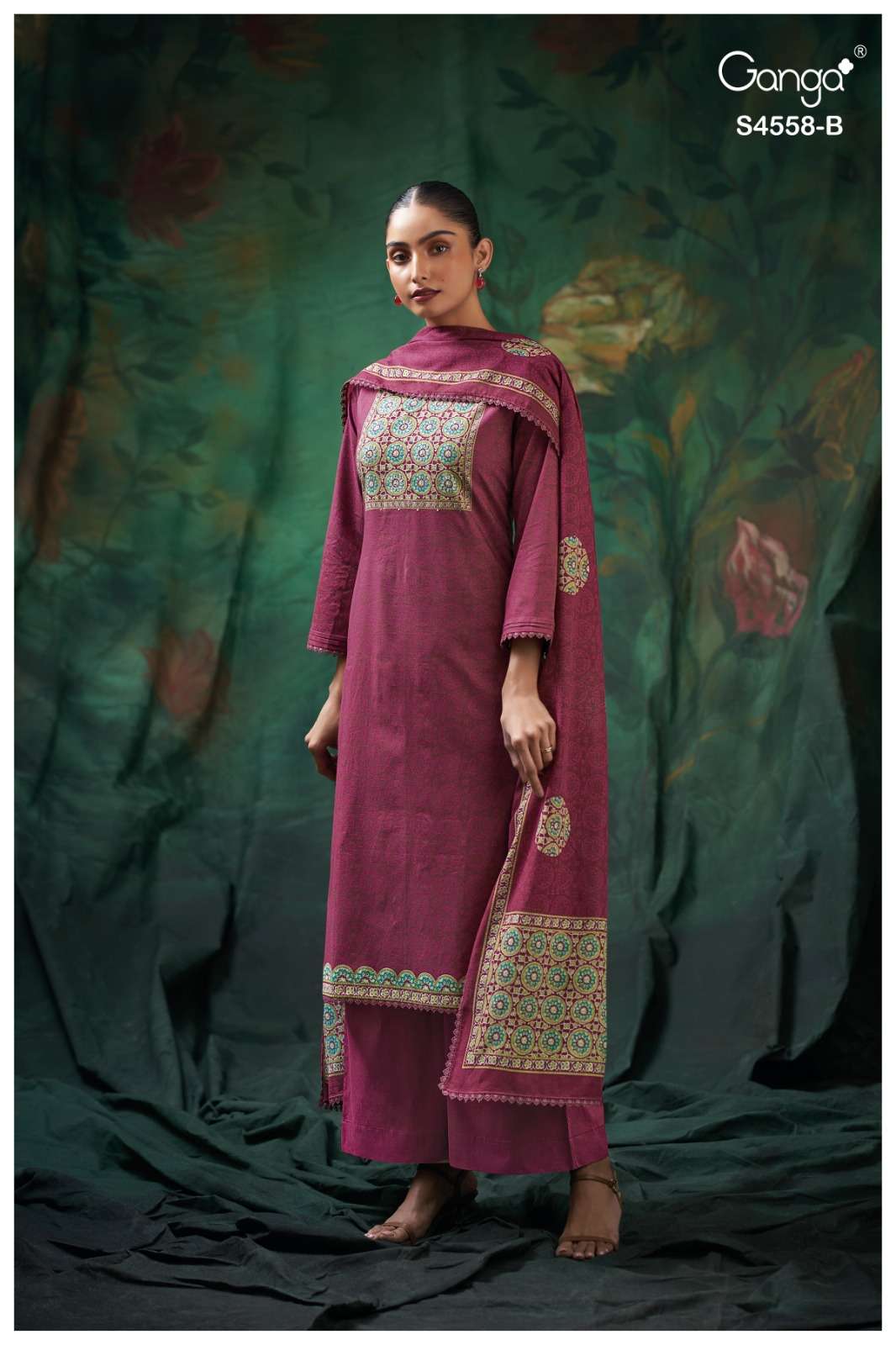 Ganga Fashion Mihira 4558 Cotton Dress Material - Amrah Wholesale