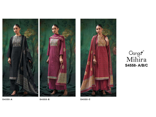 Ganga Fashion Mihira 4558 Cotton Dress Material - Amrah Wholesale