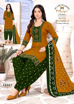 Mishri Creation Bandhej Vol 12 Premium Cotton Dress Material - Amrah Wholesale